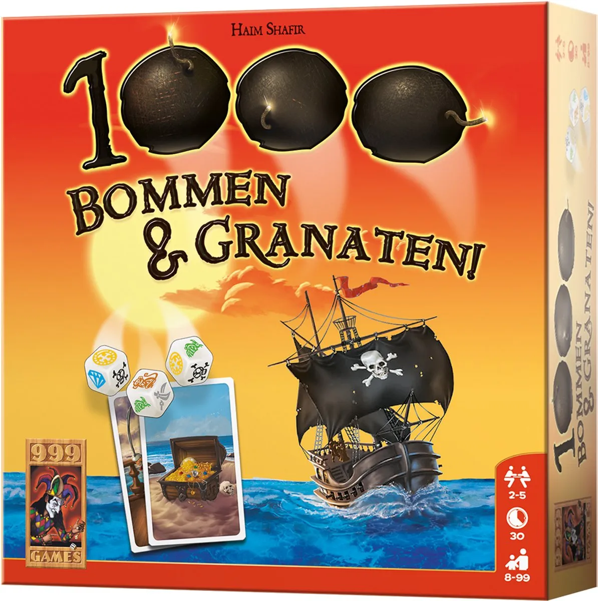 999 Games 1000 Bommen & Granaten Dobbelspel - Multikleur - afbeelding 6 van 6