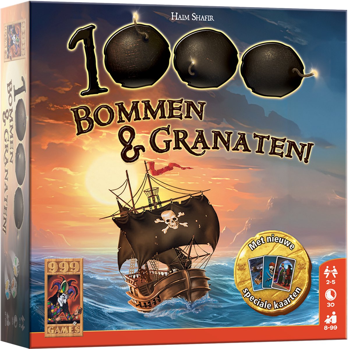 999 Games - 1000 Bommen & Granaten! - Dobbelspel - Nieuwe versie met speciale kaarten! - Kinderspel - Gezelschapsspel - Familiespel - Klein cadeautje