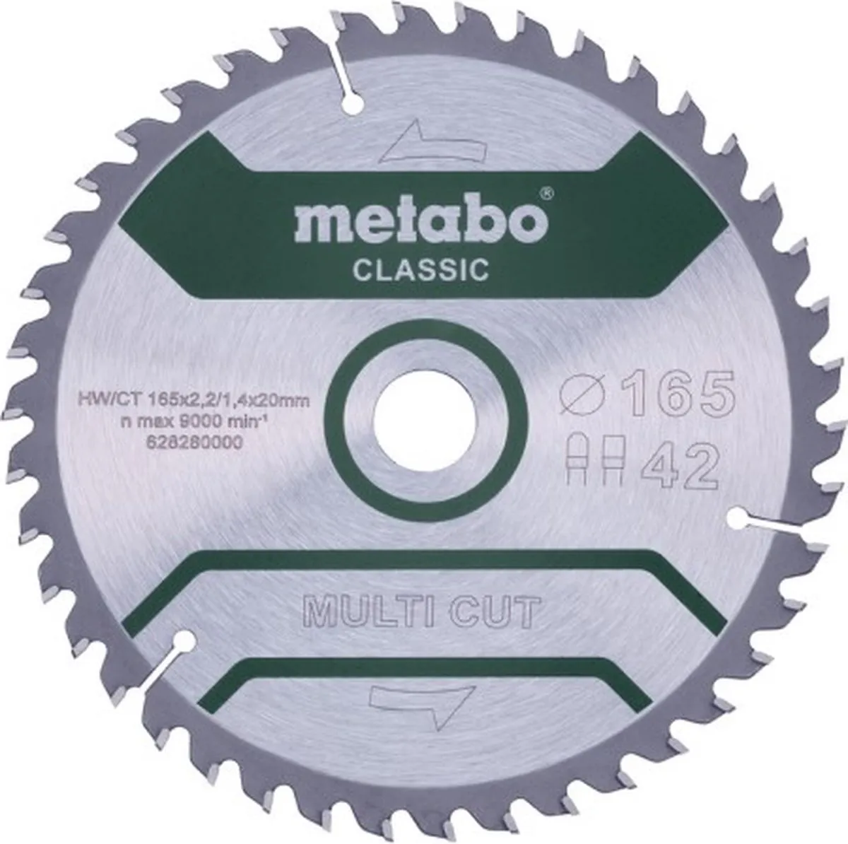 Metabo Cirkelzaagblad Multi Cut Classic D165x2.2/1.4x20mm