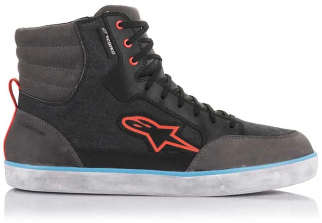 Alpinestars J-6 Waterdichte Laarzen US 12.5 - Zwart/Antraciet/Lichtblauw