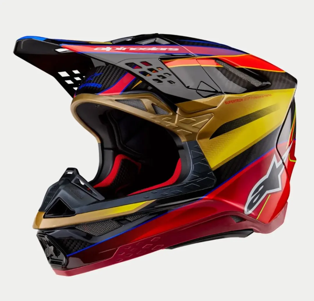 Alpinestars Supertech S-M10 Era Helm ECE 22.06 - XXL - Goud/Geel/Rood