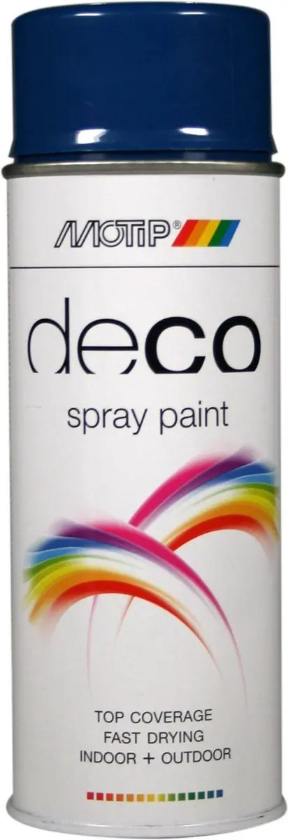 Motip Deco Alkyd Hoogglanslak RAL 5010 Gentiaanblauw 400ml