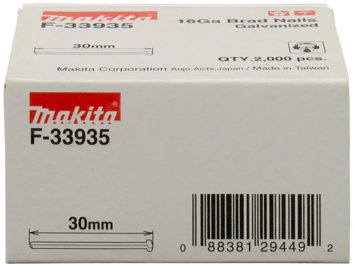 Makita F-33935 Bradnagels 30mm - Gegalvaniseerd - 2000 Stuks