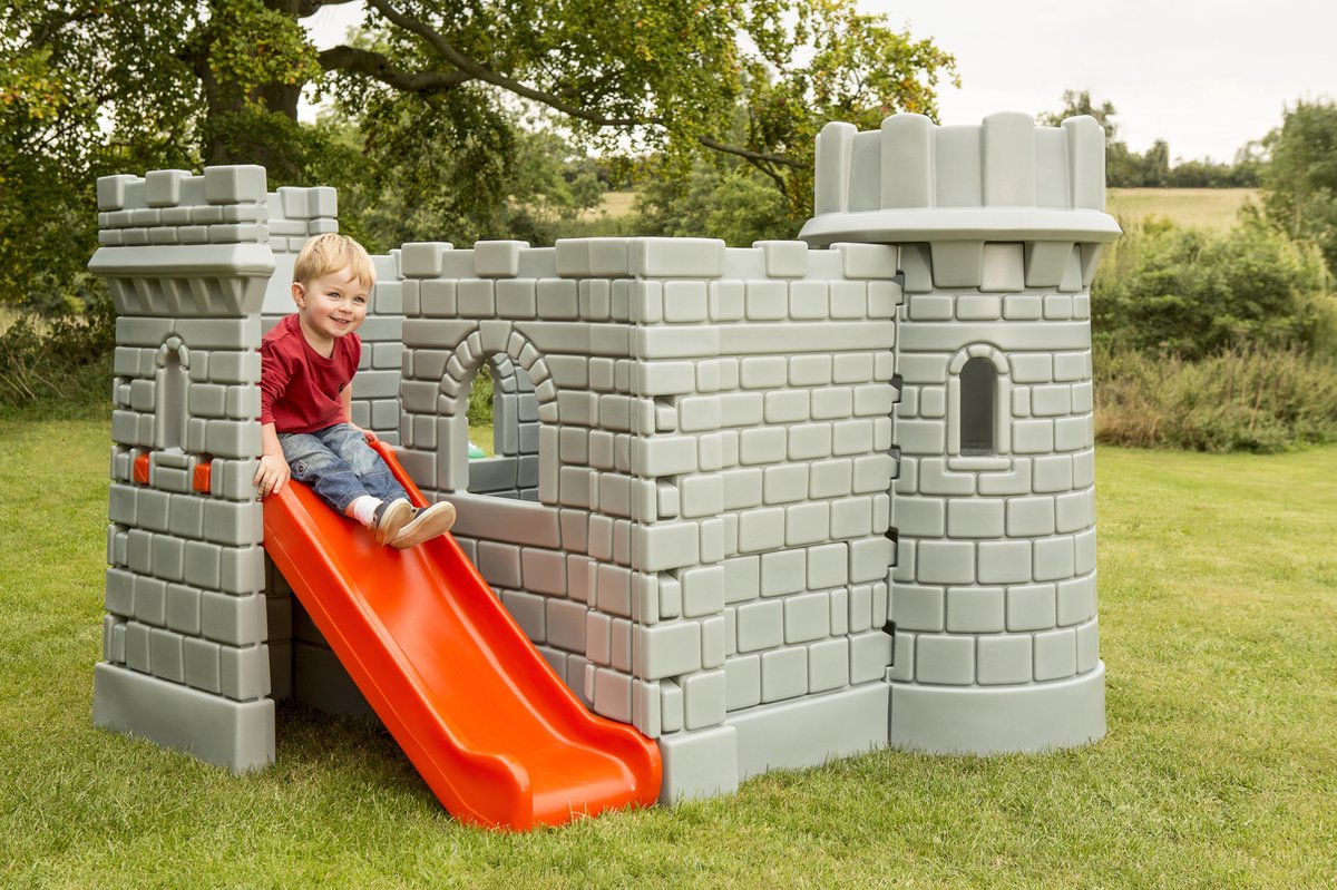 Little Tikes Kasteel Speelhuis met Glijbaan - Grijs/Blauw