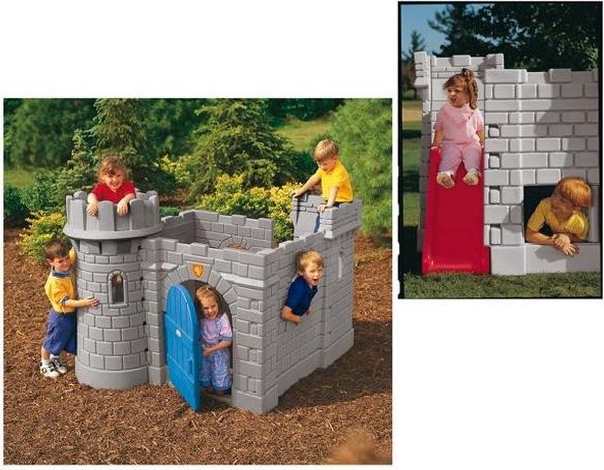 Little Tikes Kasteel Speelhuis met Glijbaan - Grijs/Blauw