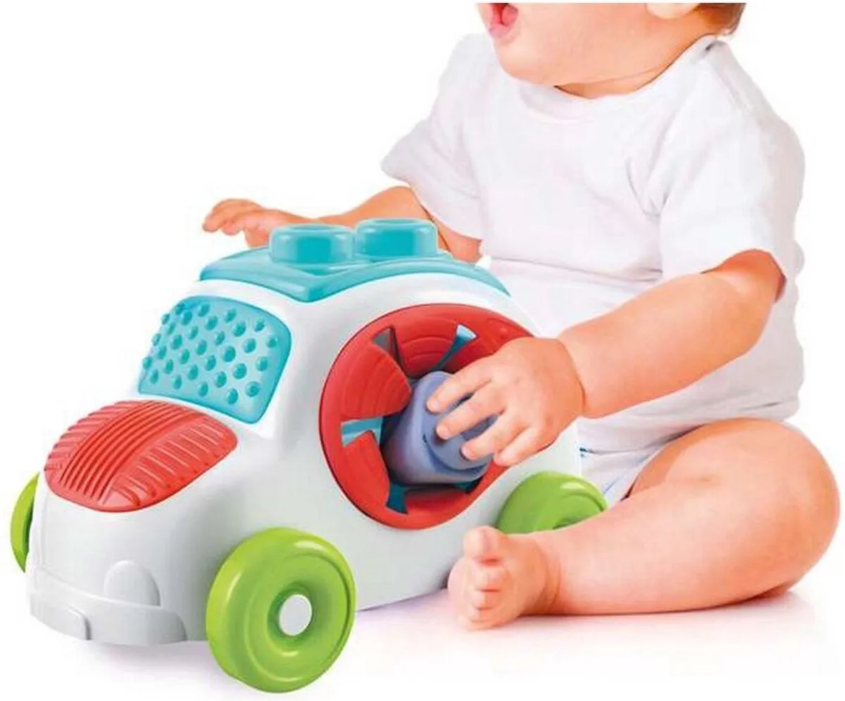 Clementoni Soft Clemmy Sensory Car Stapelblokken - 12 Stuks - Multicolor - afbeelding 6 van 6