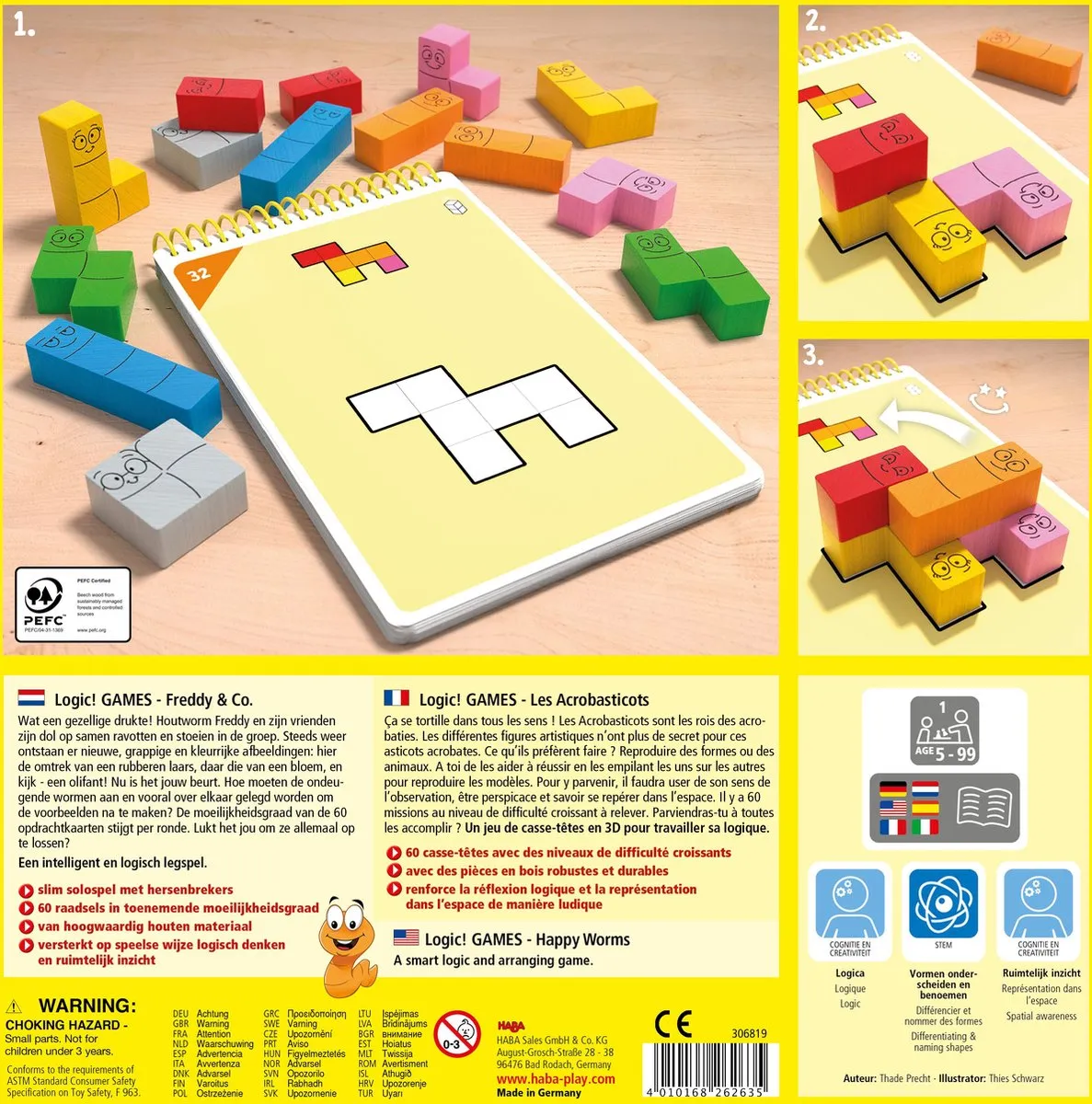 Haba Logic! GAMES Freddy & Co. Slim Solospel - Meerkleurig - afbeelding 6 van 6
