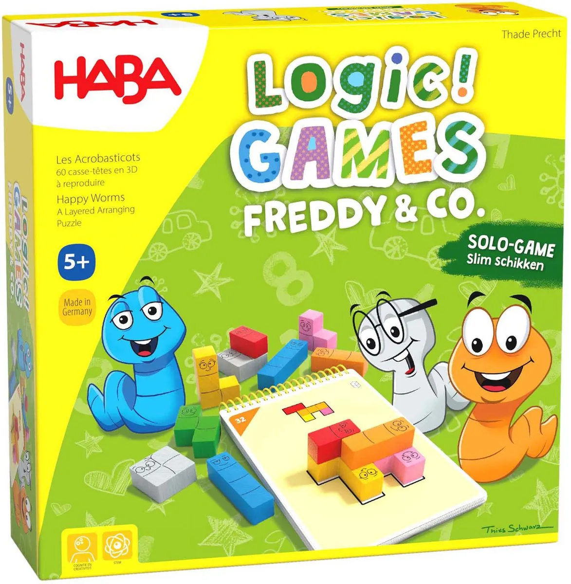 Haba Logic! GAMES Freddy & Co. Slim Solospel - Meerkleurig