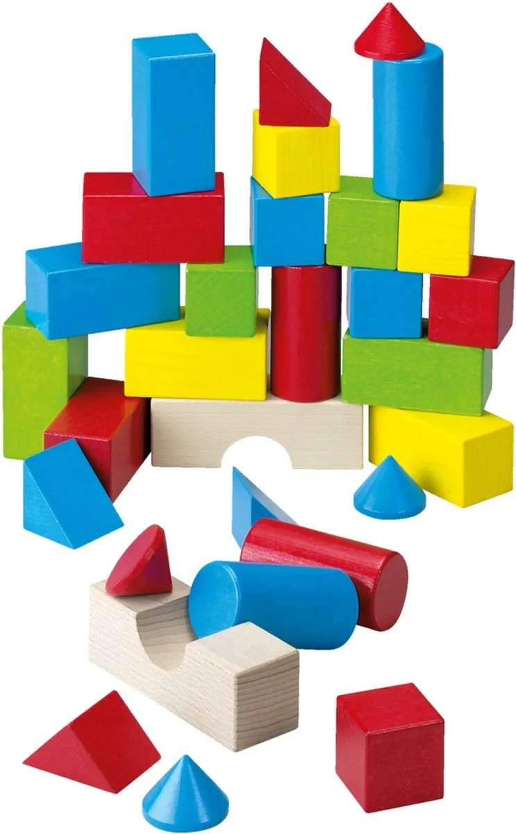 Haba Gekleurde Houten Blokken 30-delig - Multicolor