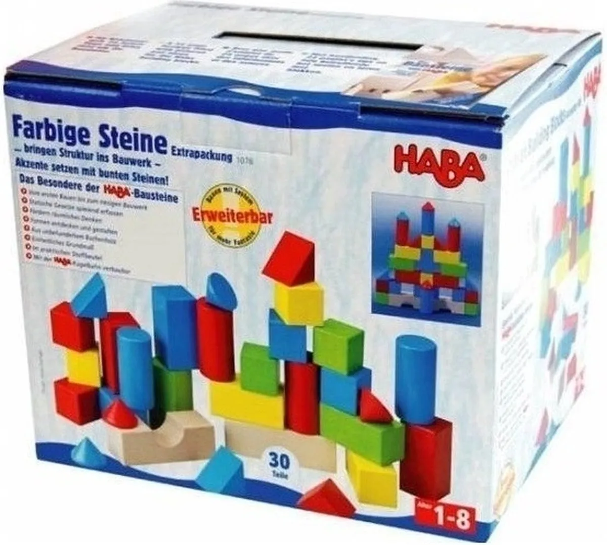 Haba Gekleurde Houten Blokken 30-delig - Multicolor - afbeelding 6 van 6