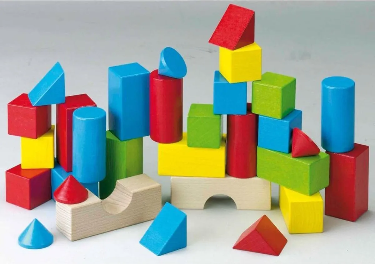 Haba Gekleurde Houten Blokken 30-delig - Multicolor
