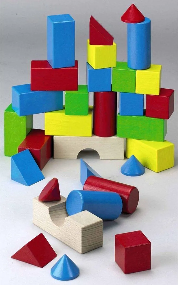 Haba Gekleurde Houten Blokken 30-delig - Multicolor