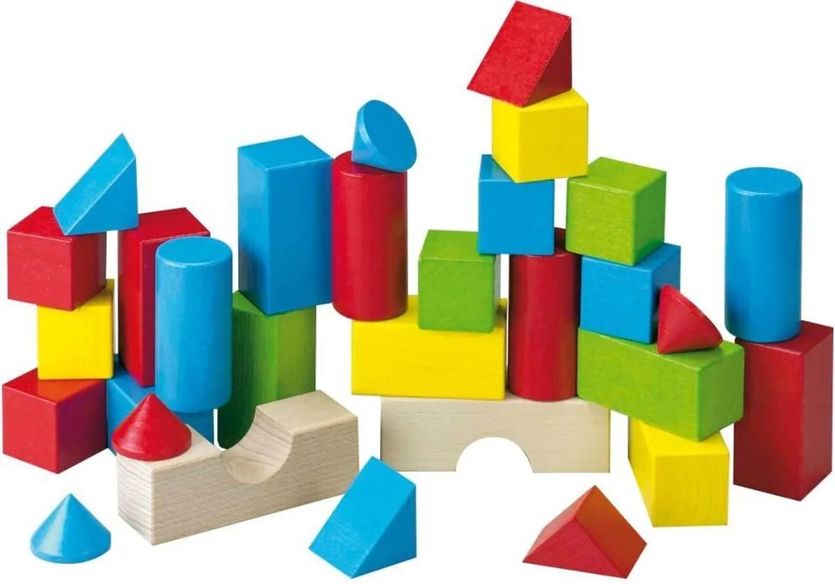 Haba Gekleurde Houten Blokken 30-delig - Multicolor