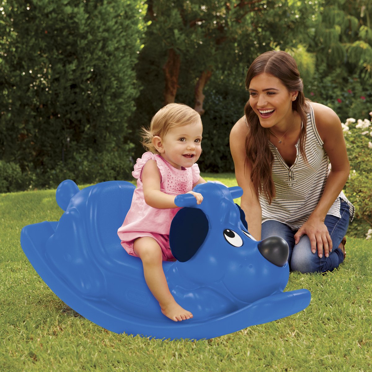 Little Tikes - Rocking Puppy - Schommelwip - Wipwap Voor Binnen en Buiten - Blauw