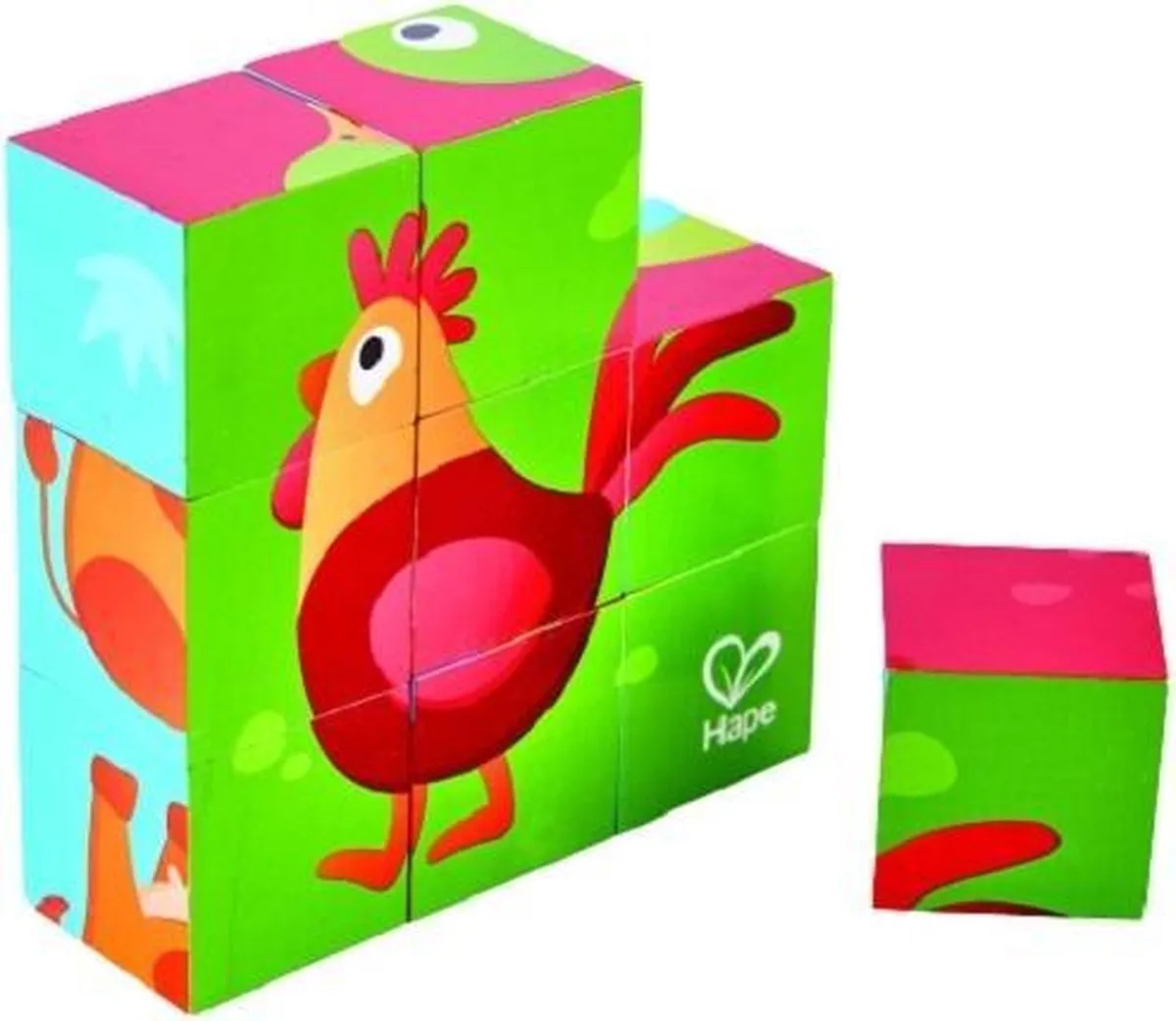 Hape Bauernhof Blockpuzzle 9 Stuks