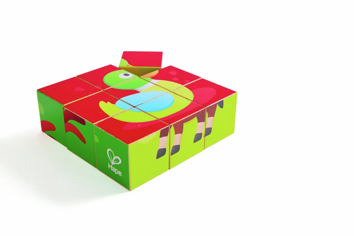 Hape Bauernhof Blockpuzzle 9 Stuks - E1618 - afbeelding 3 van 6