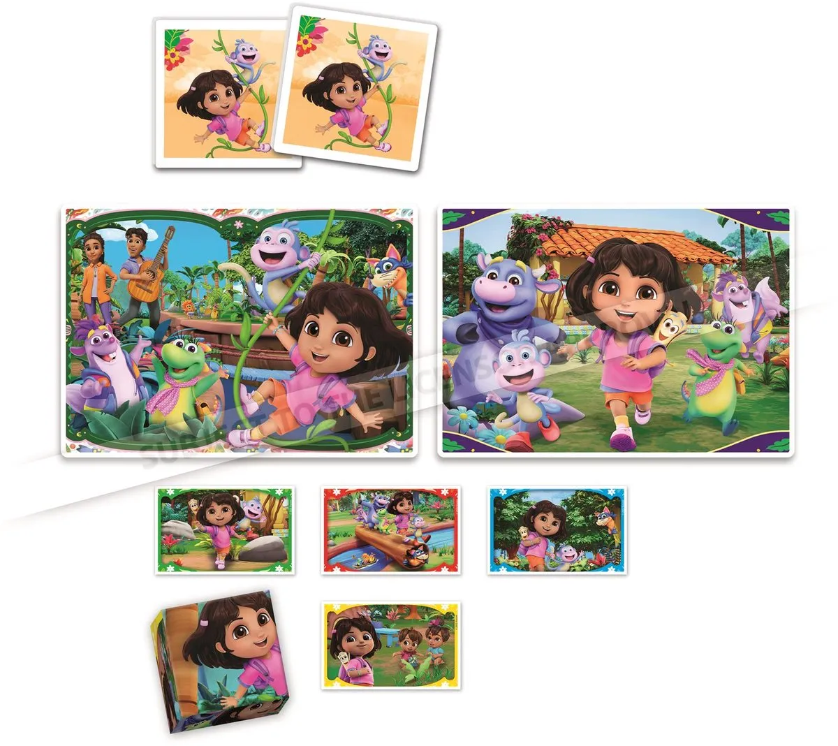 Clementoni Dora The Explorer Edukit 4-in-1 - 78-delige puzzels & Memory - Multikleur