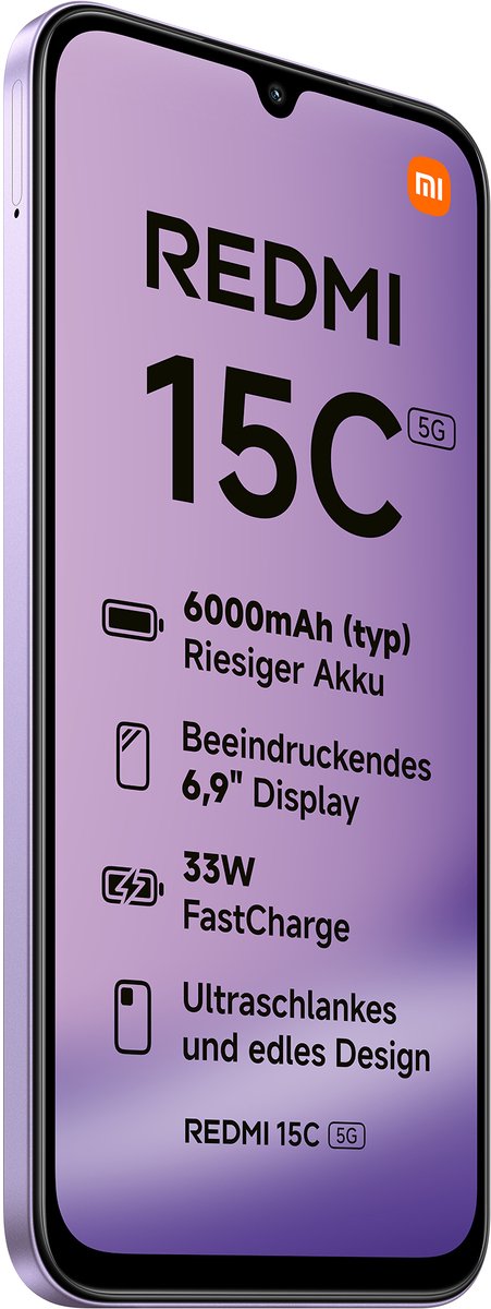 Xiaomi Redmi 15C - 5G - 4GB/128GB - Paars