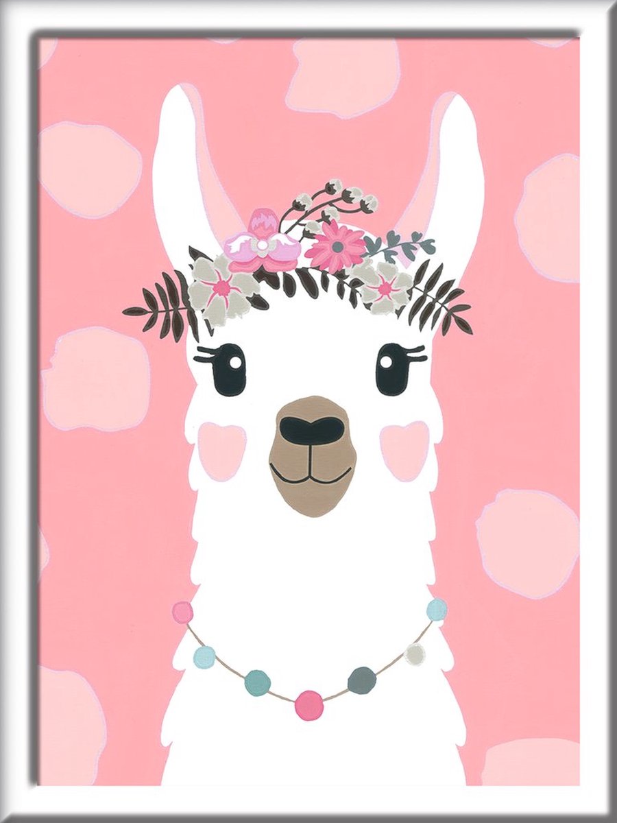 Ravensburger schilderen op nummer lama schilderij kinderset acryl.