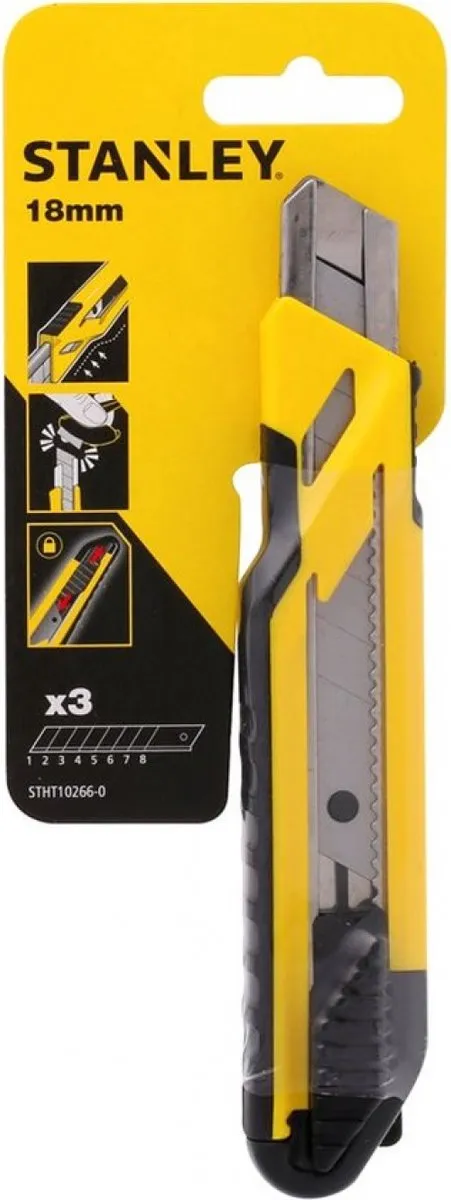Stanley Afbreekmes Autolock 18mm - 3 Reservemesjes - afbeelding 6 van 6