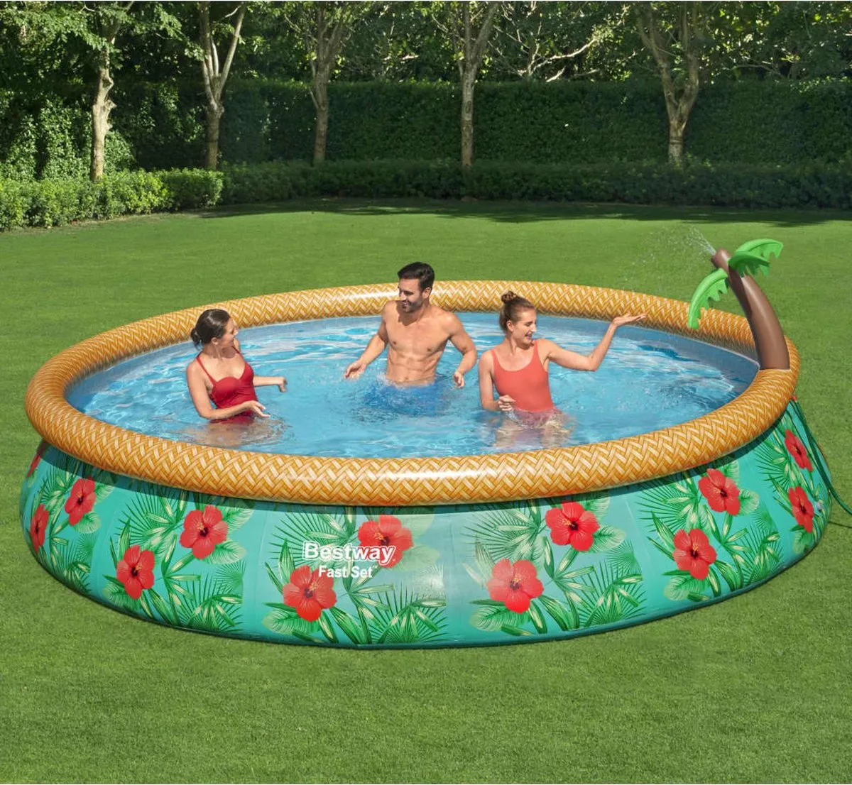Bestway Fast Set Paradise Palms Zwembadset 457cm - 9677L - Multikleur