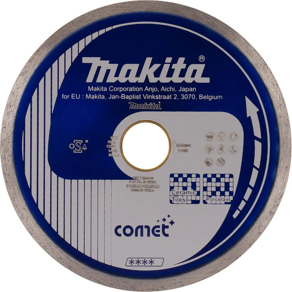 Makita Comet B-13091 Diamantdoorslijpschijf 125mm