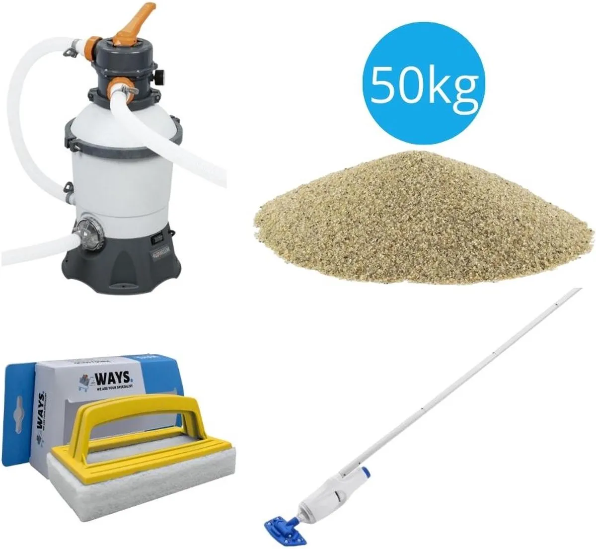 Bestway AquaReach 58515 Zwembadstofzuiger & Zandfilterpomp 3028L/u