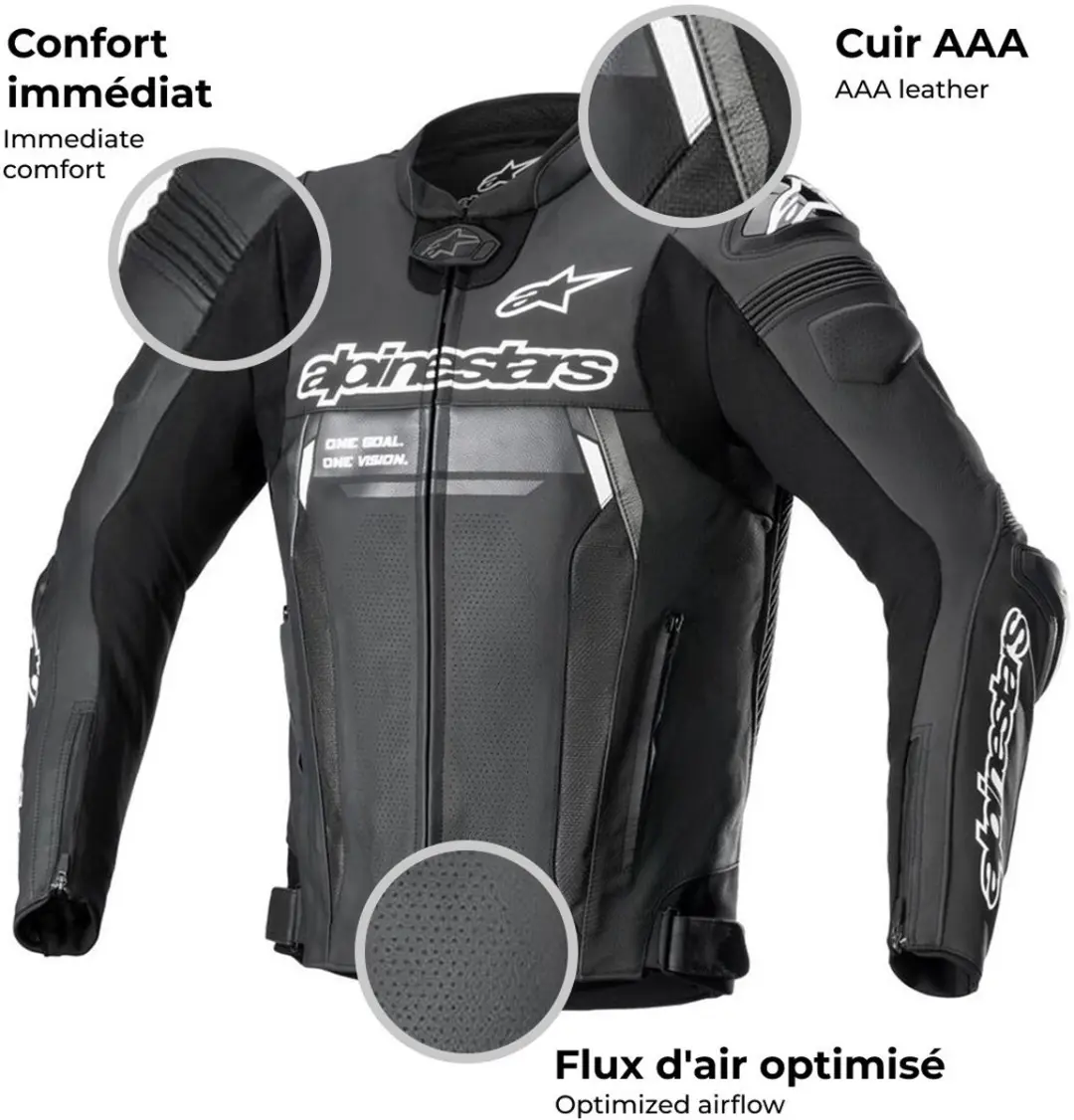 Alpinestars Missile V2 Ignition Leren Jas - Maat 54