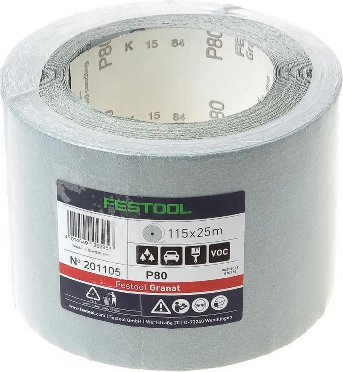 Festool Garnet Schuurrol 115x25m P150 - 1 Stuk