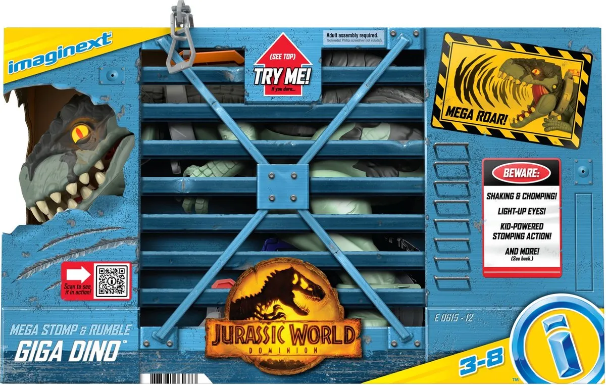 Fisher Price Imaginext Mega Dino Terror Actiefiguur - GWT22 - Grijs