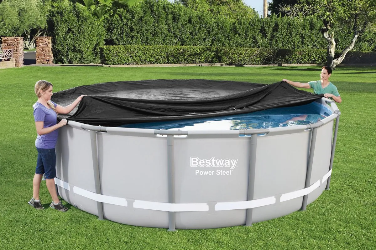 Bestway Flowclear Afdekzeil Rond 460cm - Antraciet