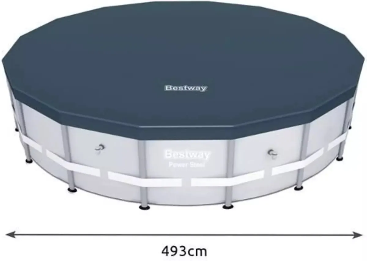 Bestway Flowclear Afdekzeil Rond 460cm - Antraciet - afbeelding 6 van 6