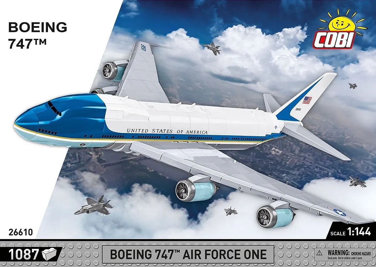 Cobi 26610 Airforce One 747 - 1087 Stukken - Meerkleurig