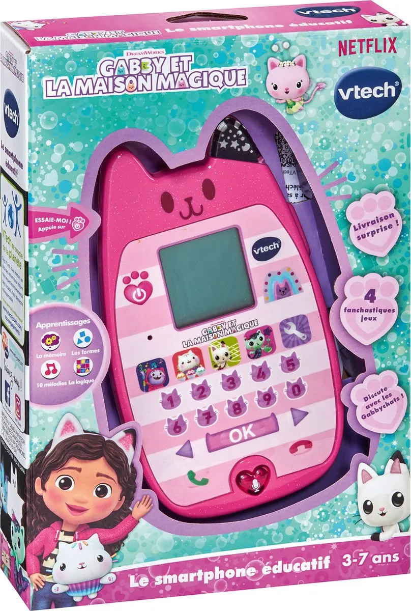 VTech Gabby Smartphone - Roze - 3x AAA