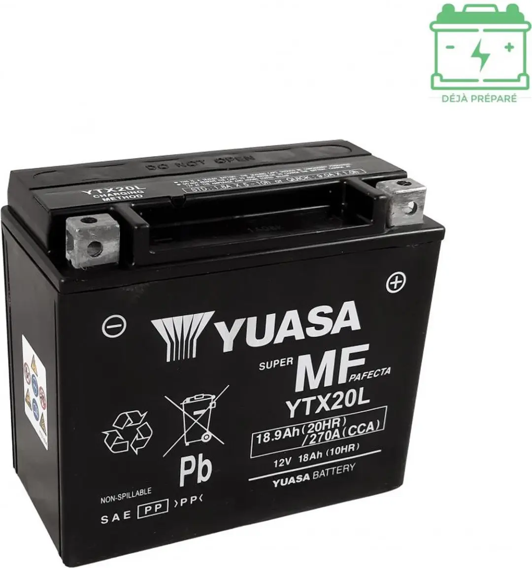 Yuasa YTX20L FA Accu - 12V - afbeelding 6 van 6