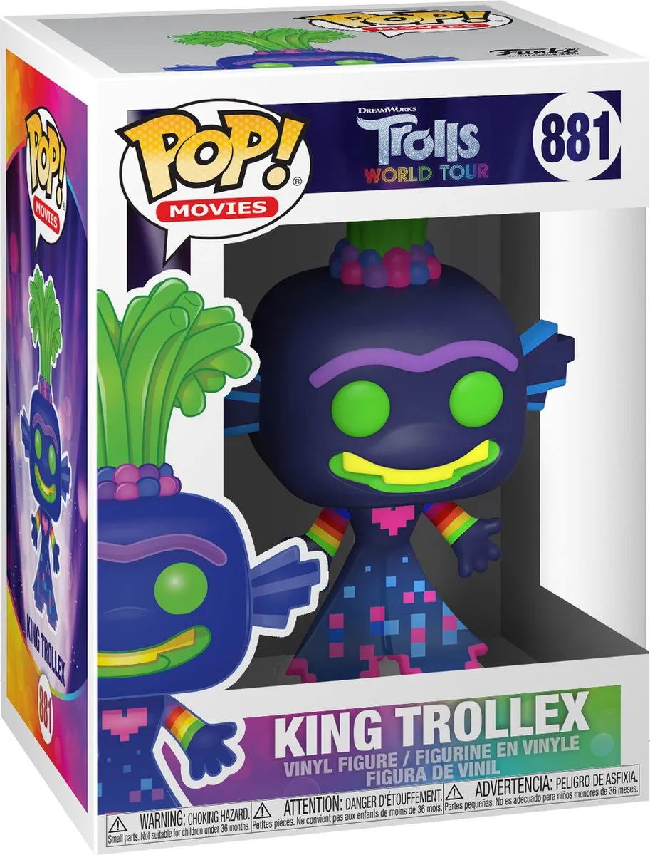 Funko Trolls World Tour Bobble Head POP King Trollex - Paars