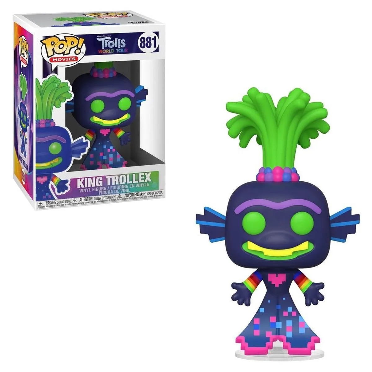 Funko Trolls World Tour Bobble Head POP King Trollex