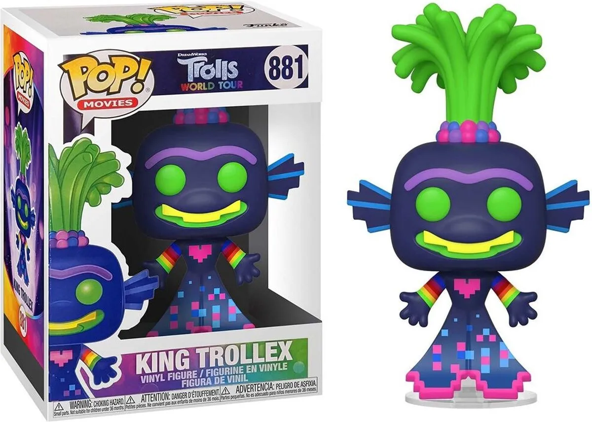 Funko Trolls World Tour Bobble Head POP King Trollex - Paars
