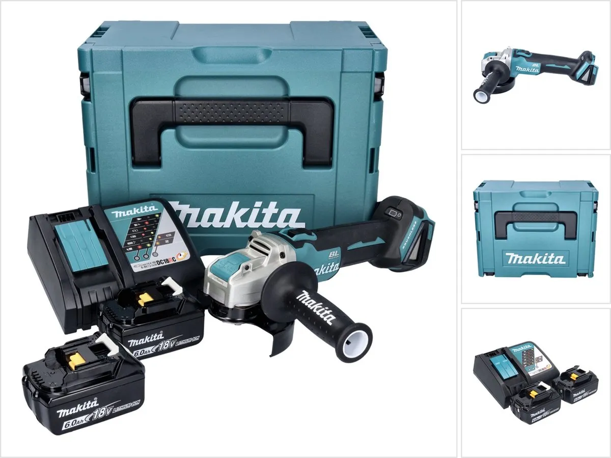 Makita DGA 521 RGX1J Haakse Slijper 18V 125mm X-LOCK
