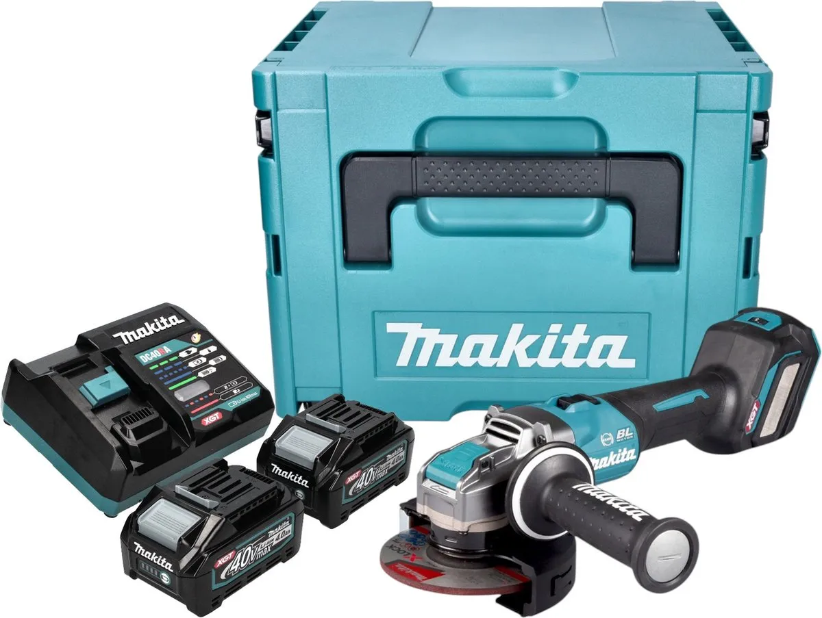 Makita GA041GM201 Accu Haakse Slijper 125mm X-LOCK 40V Max