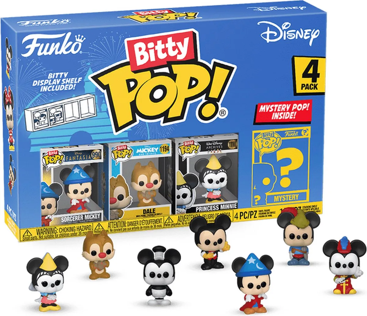 Funko Bitty Pop! Disney 4-Pack Sorcerer Mickey & Co.