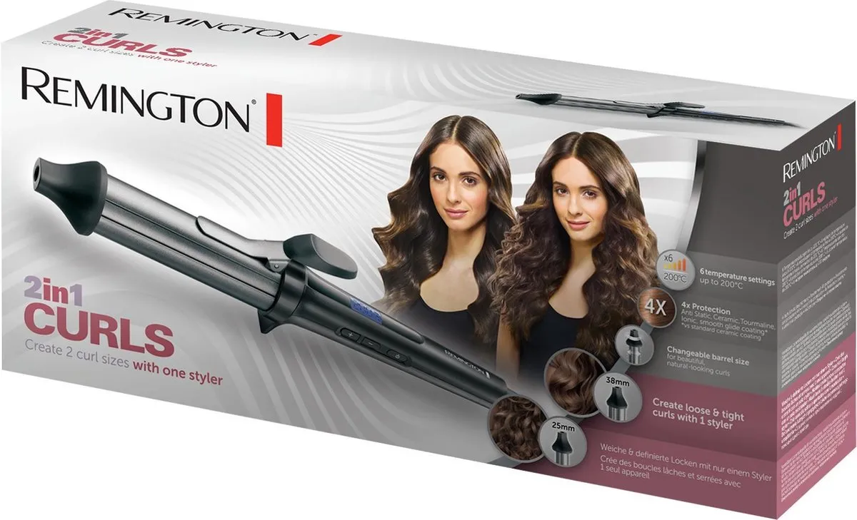 Remington CI67E1 Krultang 2-in-1 - Zwart