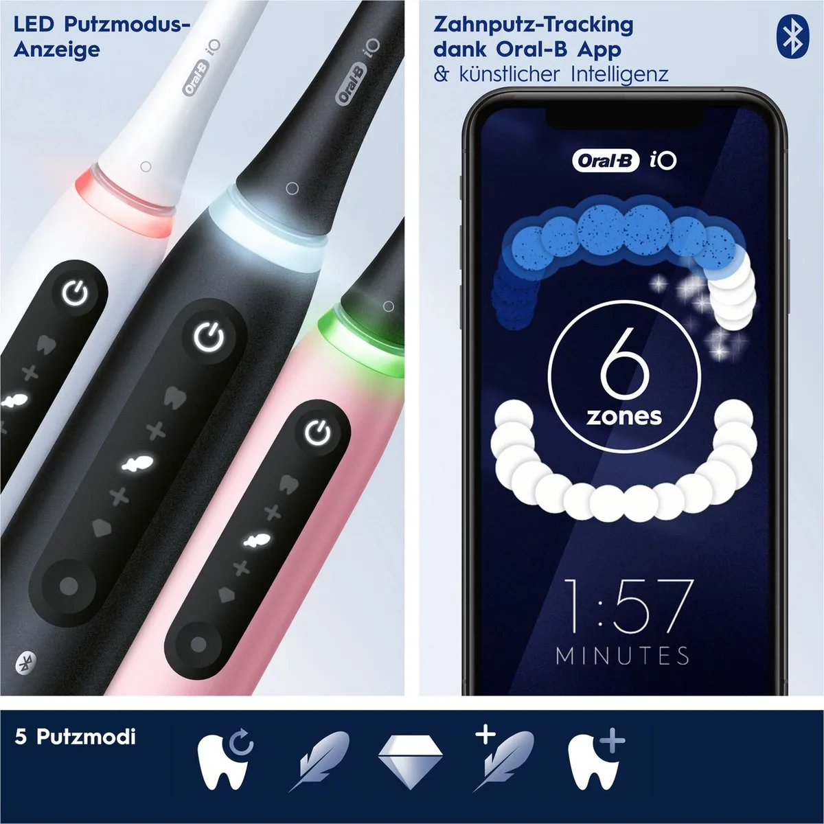 Oral-B iO Series 5 Tandenborstel - 5 Snelheden - Zwart/Wit
