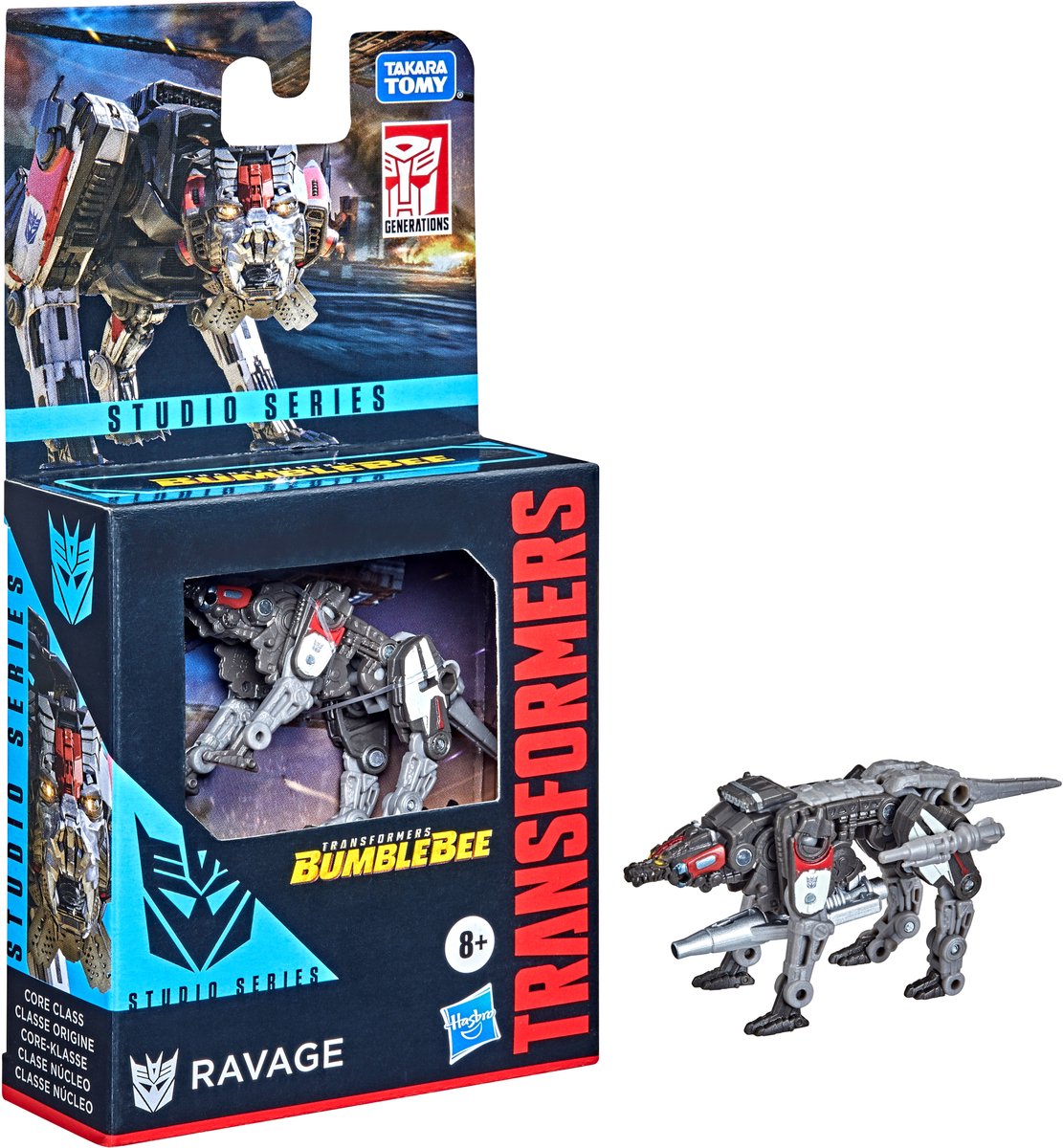 Transformers Studio Series Ravage Core Class Mini Figuur 6 cm - Merchandise
