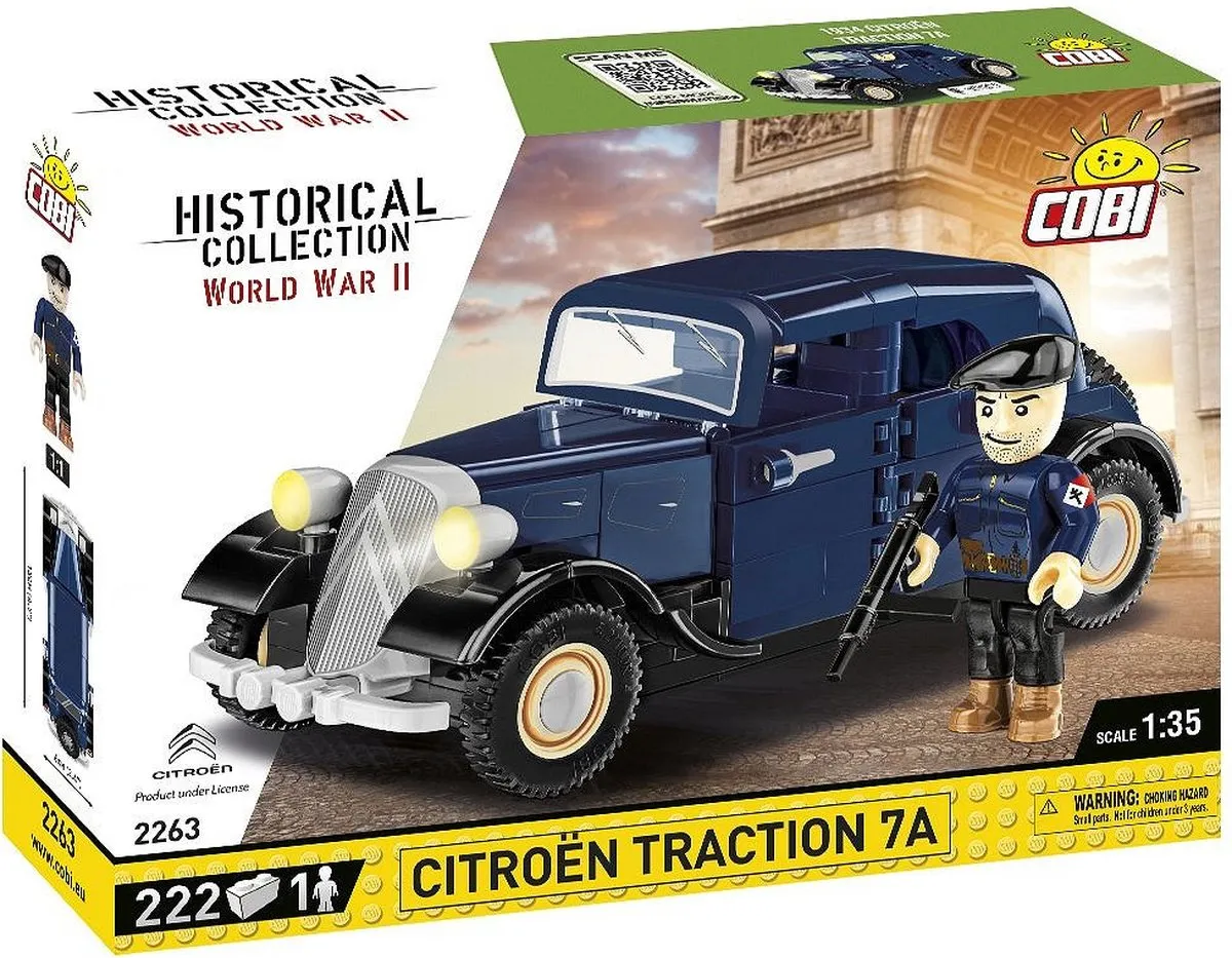 Cobi Citroën Tractie 7A - 222 Onderdelen - Blauw
