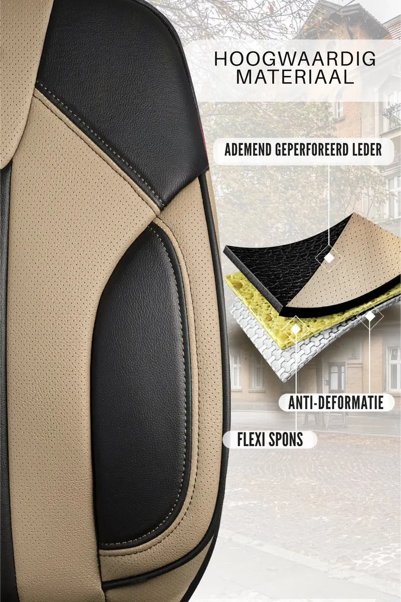 Panda Stoelhoezen Dacia Duster 2024-heden - Beige - 2 Voorstoelen