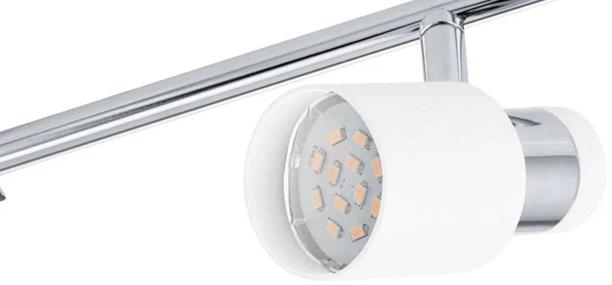 Eglo Davida Plafondspot 3 Lichts - 58cm - Chroom/Wit