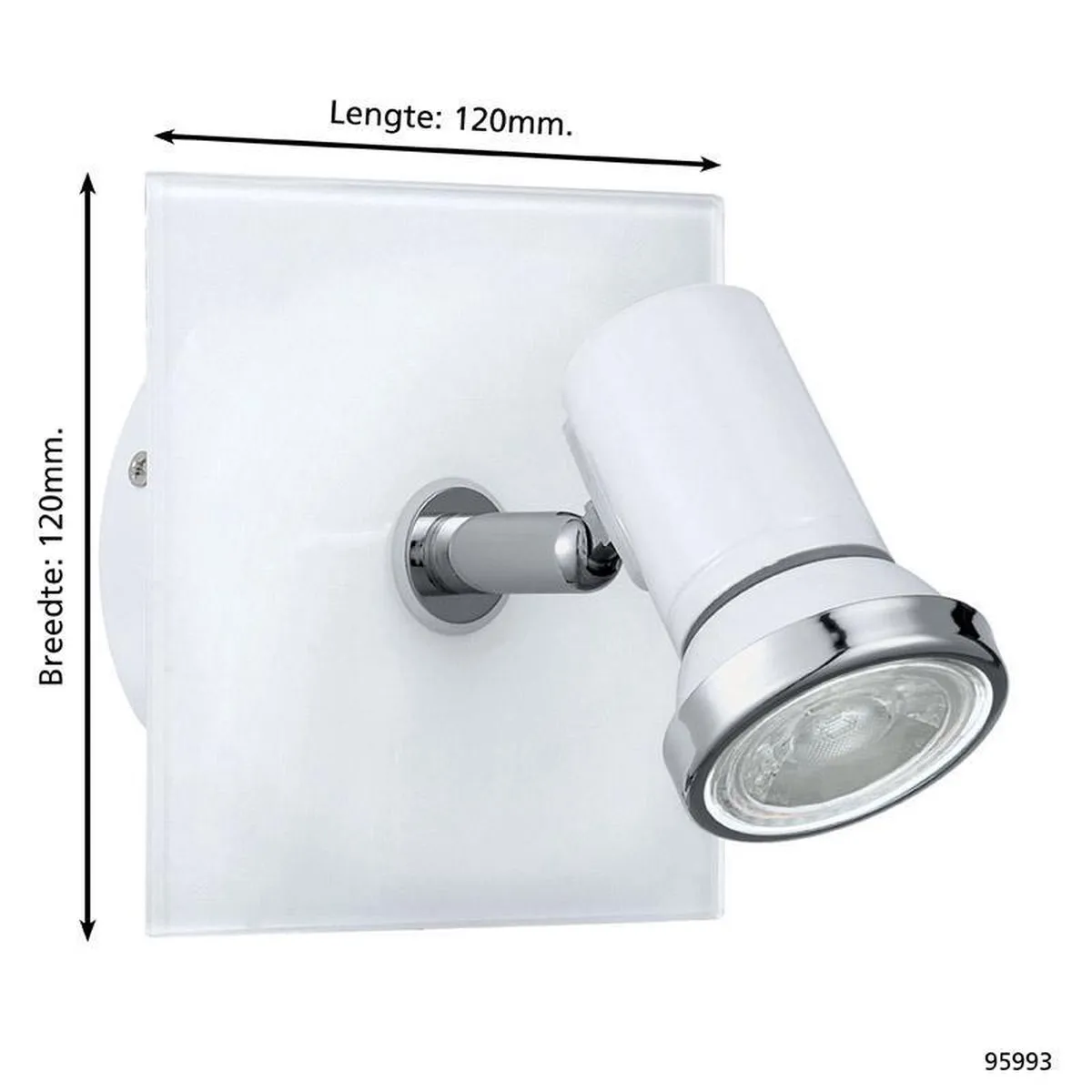 Eglo Batholino Tamara 1 Spot - Wit/Chroom