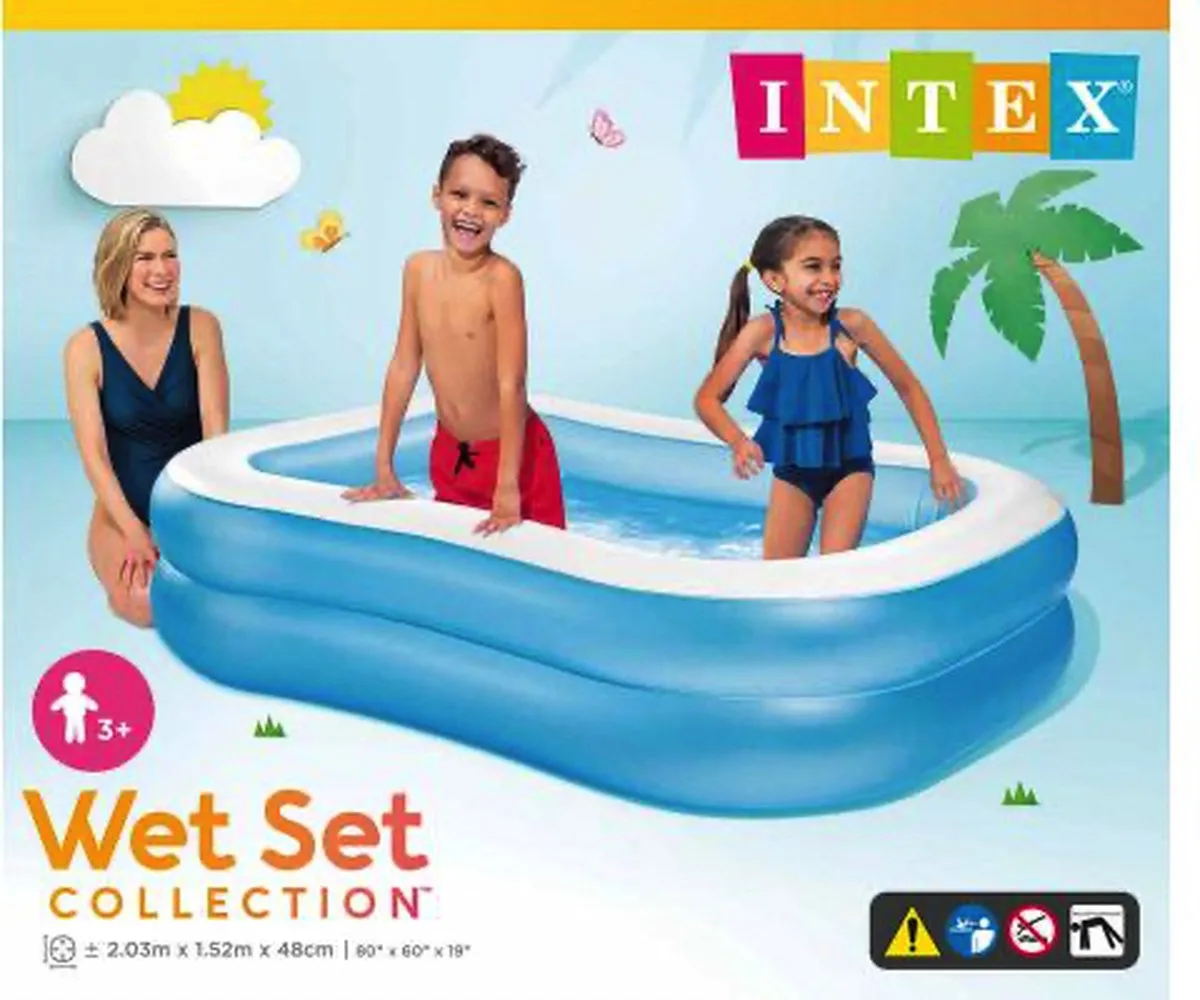 Intex Swim Center Family 57180NP Opblaaszwembad - 203x152cm - 540L - Blauw/Wit