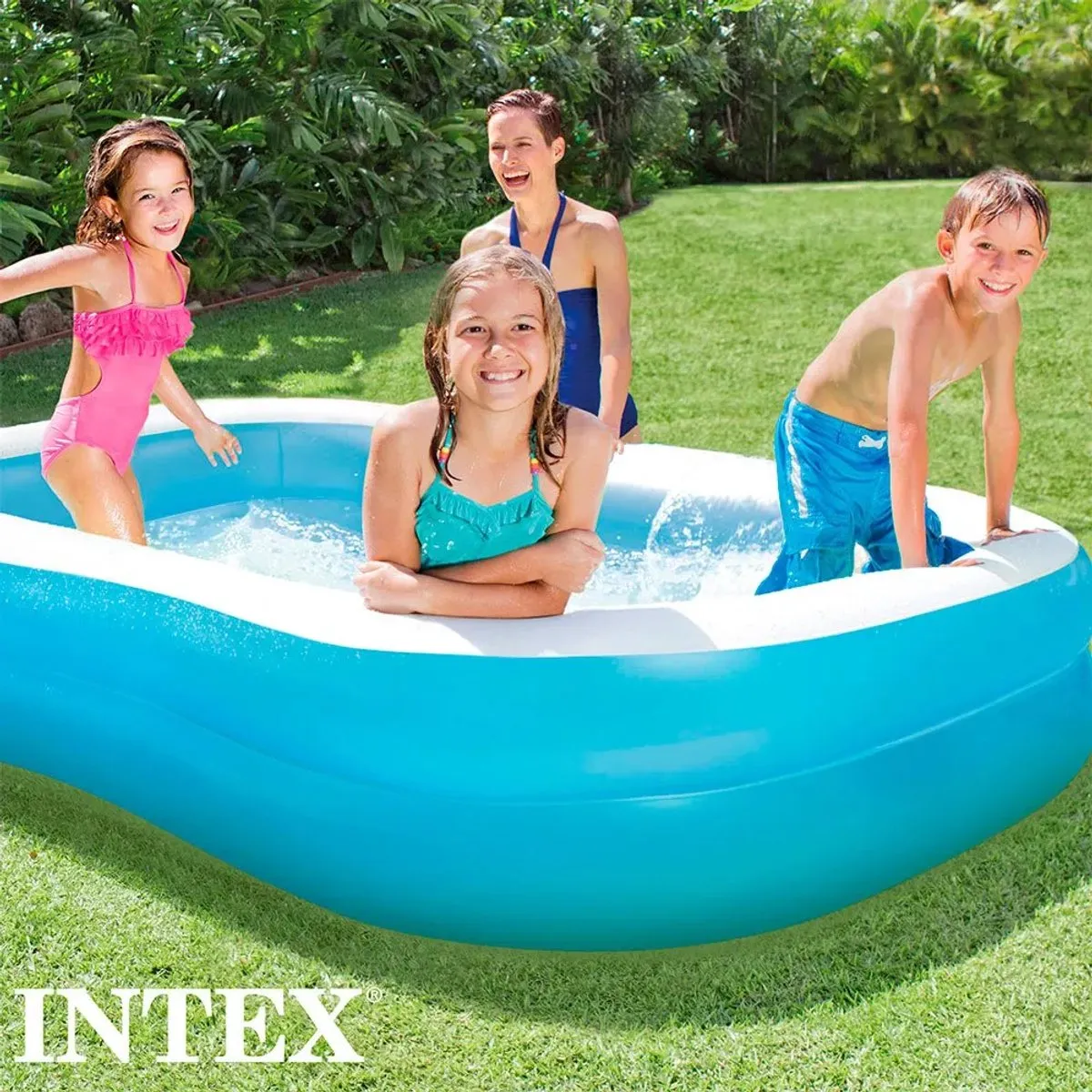 Intex Swim Center Family 57180NP Opblaaszwembad - 203x152cm - 540L - Blauw/Wit
